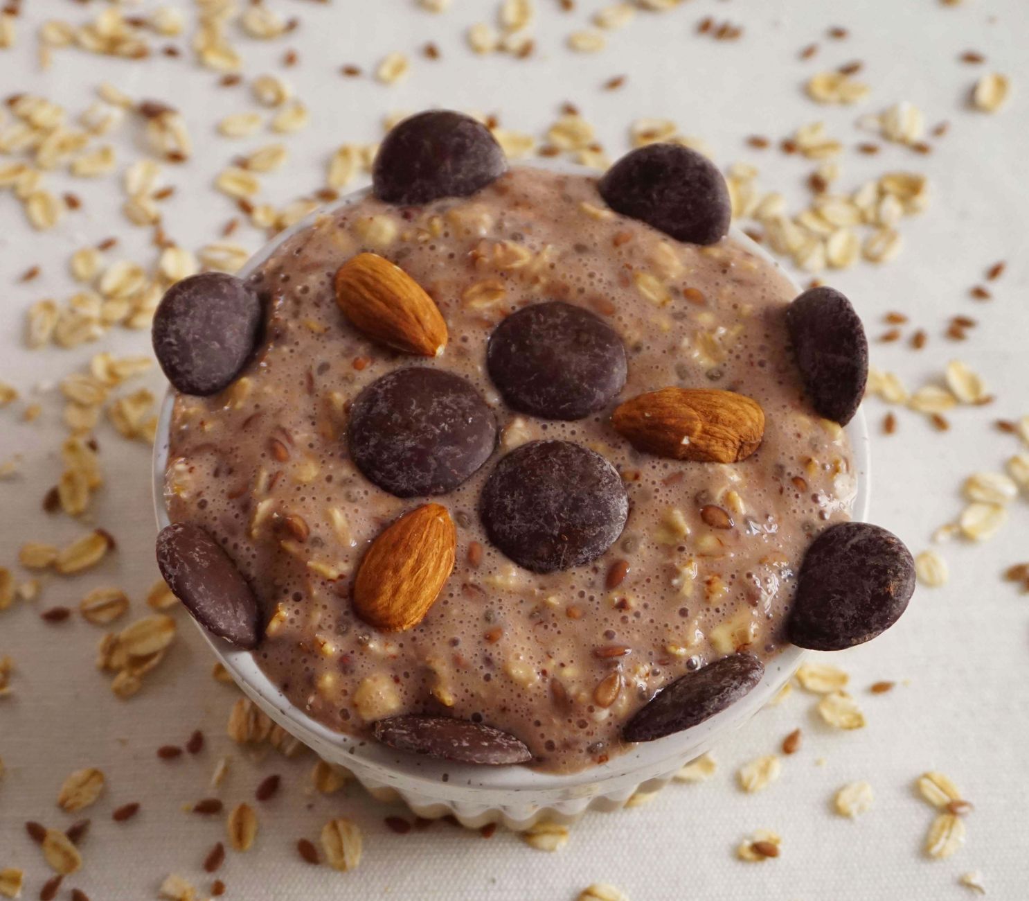 overnight oats coffee breakfast yogurt